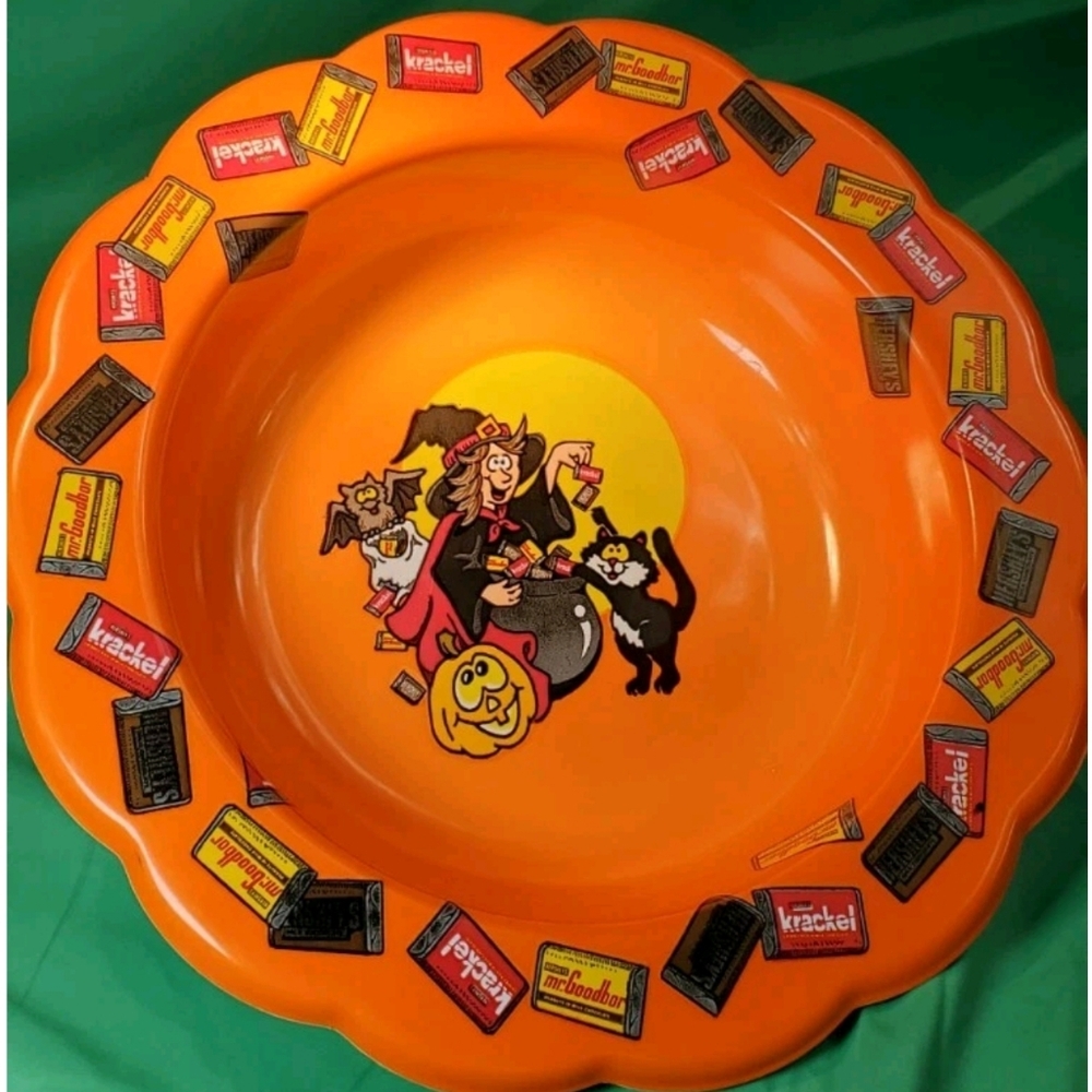 Vintage Berman Plastic Halloween Candy Treat Dish Bowl Hershey’s Krackel Goodbar